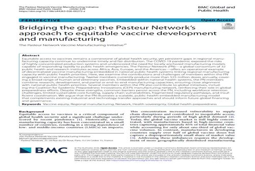 Initiative de fabrication de vaccins du Réseau Pasteur : une étape importante vers la décentralisation de la production vaccinale avec la participation de l’Institut Pasteur d’Iran
