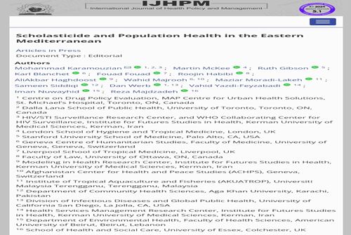 Journal of Health Policy and Management : Les dommages causés à l’Institut Pasteur d’Iran perturbent des fonctions essentielles de santé publique dans la région de la Méditerranée orientale